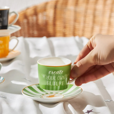 Karaca Glück 6 Personen Kaffeetassen-Set, 80 ml