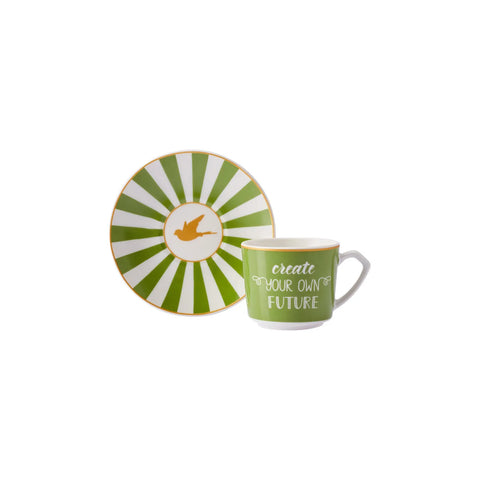 Karaca Glück 6 Personen Kaffeetassen-Set, 80 ml