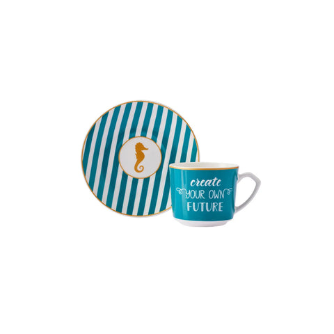 Karaca Glück 6 Personen Kaffeetassen-Set, 80 ml