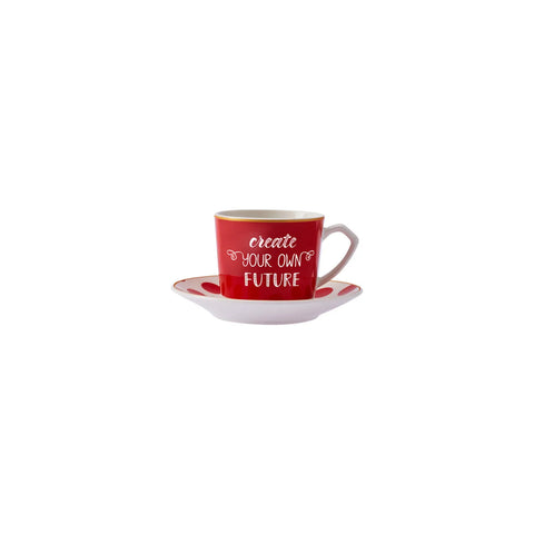 Karaca Glück 6 Personen Kaffeetassen-Set, 80 ml