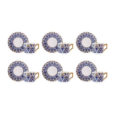 Karaca Bergama 6 Personen Kaffeetassen-Set, 100 ml