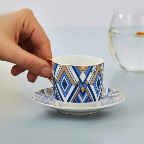 Karaca Bergama 6 Personen Kaffeetassen-Set, 100 ml