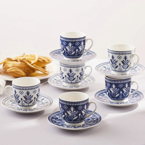 Karaca Peyker Kaffeetassen-Set für 6 Personen, 85 ml