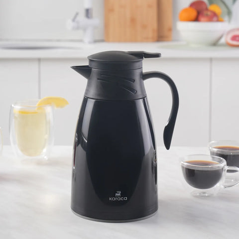 Karaca Bella Auslaufsichere Thermoskanne 1 Liter Schwarz