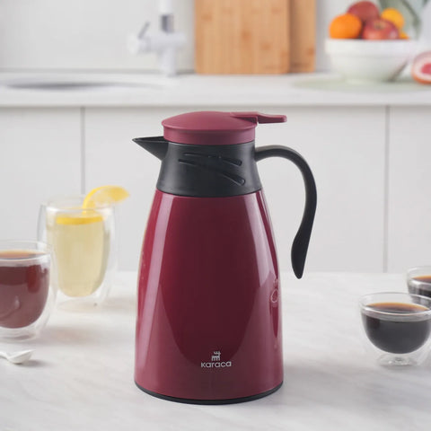Karaca Bella Auslaufsichere Thermoskanne 1 Liter Rot