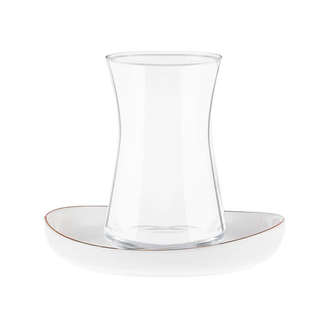 Karaca Streamline Hole 12 Teilig 6 Personen Glas Tee Set 165 ml