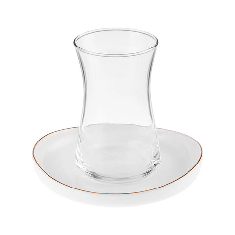 Karaca Streamline Hole 12 Teilig 6 Personen Glas Tee Set 165 ml