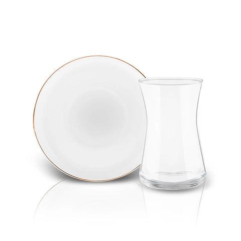Karaca Streamline Hole 12 Teilig 6 Personen Glas Tee Set 165 ml