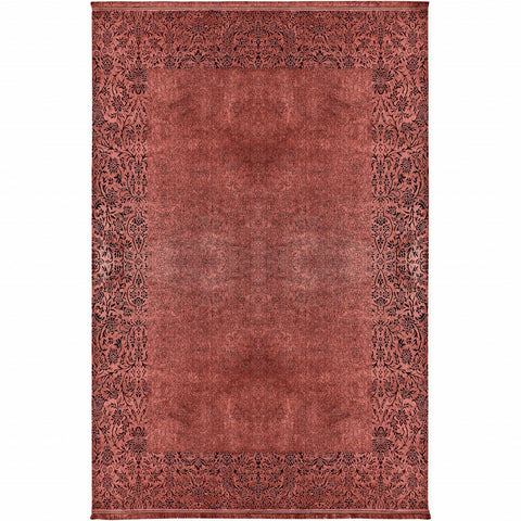 Kashmir Teppich Viskose Premium Damast Lachs 80x150 cm Teppich