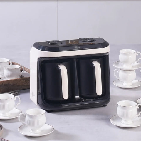 Karaca Hatır Hüp Duet Aromatische Türkische Kaffeemaschine, Creme, 1400W