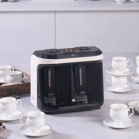 Karaca Hatır Hüp Duet Aromatische Türkische Kaffeemaschine, Creme, 1400W