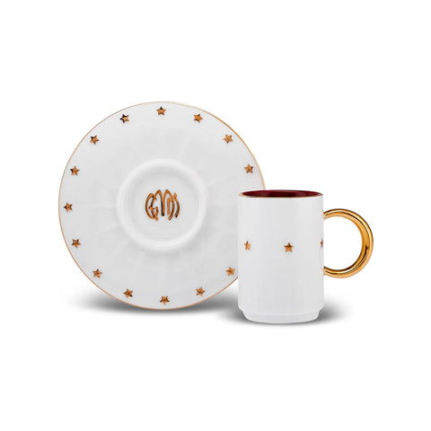 Karaca Republik Jahrhundert Cumhur Kaffeetassen-Set für 2 Personen, 80 ml