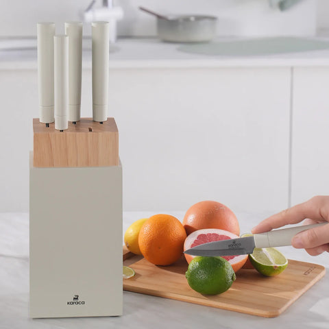 Karaca Viego 6 Teilig Messerset Creme