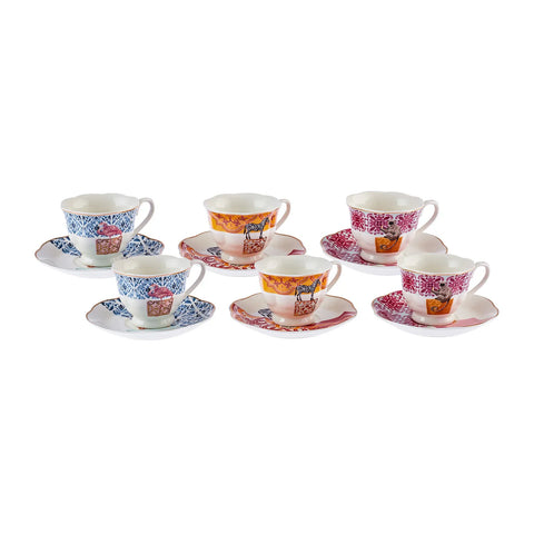 Karaca Madagaskar Kaffeetassen-Set, 6 Personen, 80 ml