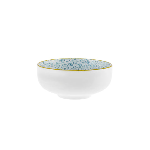 Karaca Floral Snack Schale, Blau, Rund, 10 cm