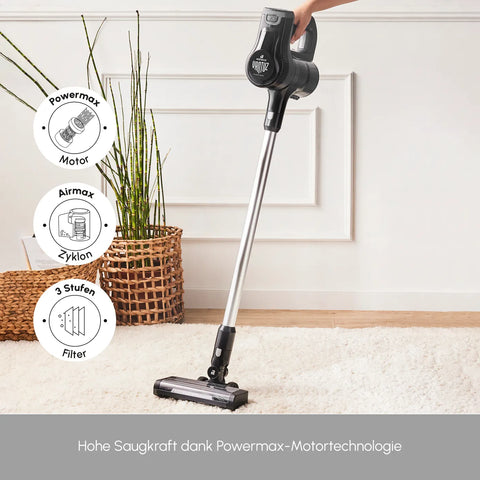 Karaca Vantuz Power Force Akku Staubsauger Standstaubsauger, Schwarz