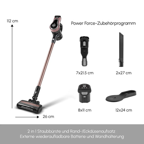 Karaca Vantuz Power Force Max 2 in 1 Rosegold Akku Staubsauger Staubsauger
