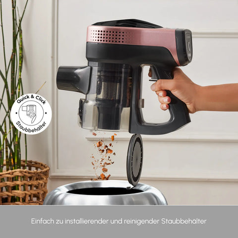 Karaca Vantuz Power Force Max 2 in 1 Rosegold Akku Staubsauger Staubsauger