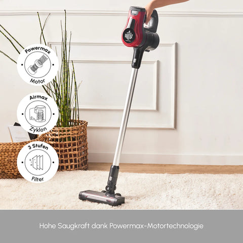 Karaca Vantuz Power Force Akku Staubsauger Standstaubsauger, Rot, 350W