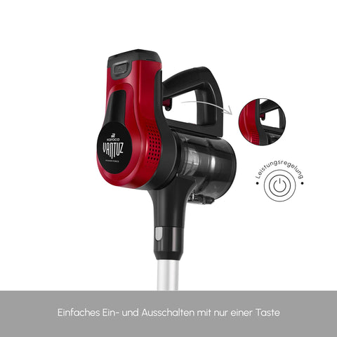 Karaca Vantuz Power Force Akku Staubsauger Standstaubsauger, Rot, 350W