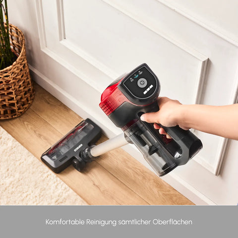 Karaca Vantuz Power Force Akku Staubsauger Standstaubsauger, Rot, 350W