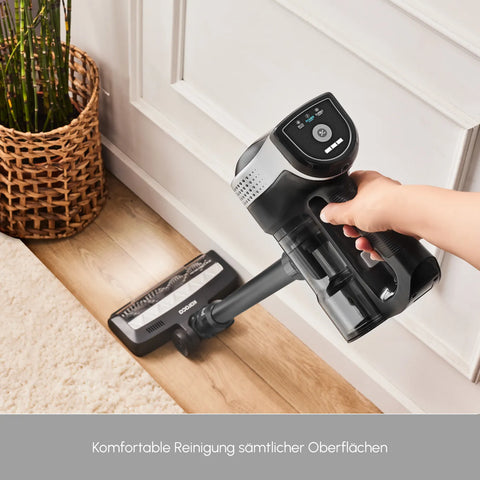 Karaca Vantuz Power Force 2 in 1 Akku Staubsauger Standstaubsauger, Silber