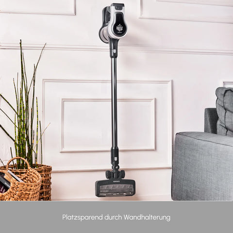 Karaca Vantuz Power Force 2 in 1 Akku Staubsauger Standstaubsauger, Silber