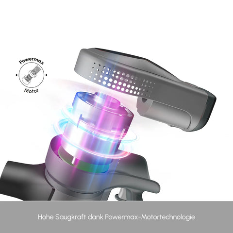 Karaca Vantuz Power Force 2 in 1 Akku Staubsauger Standstaubsauger, Silber