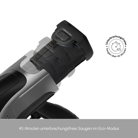 Karaca Vantuz Power Force 2 in 1 Akku Staubsauger Standstaubsauger, Silber