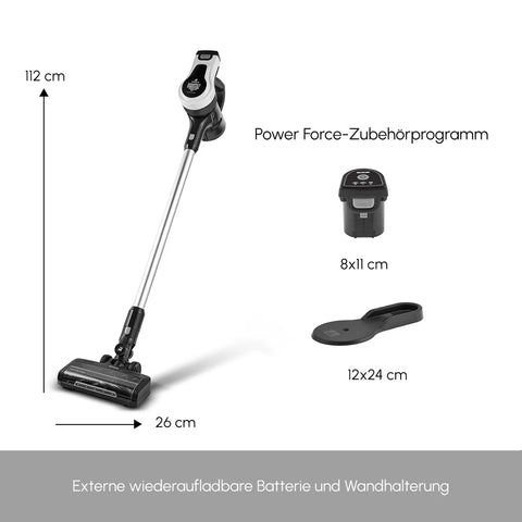 Karaca Vantuz Power Force Akku Staubsauger Standstaubsauger, Weiß
