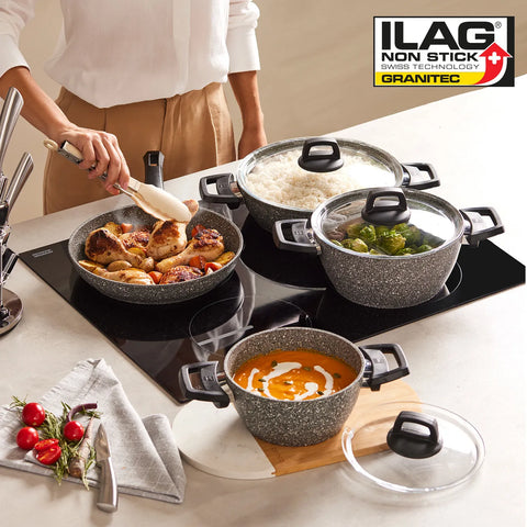 Karaca Gris BioGranit Kochtopf-Set 7- teilig