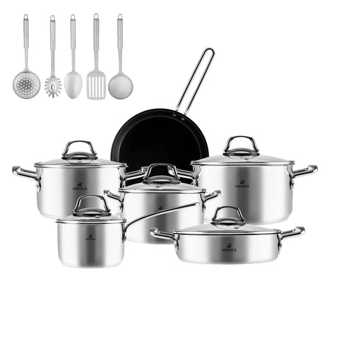 Karaca Sophia Kochgeschirr-Set, 16 Teilig, Service-Set Geschenk