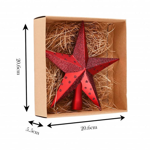 Karaca Home Weihnachtsstern Baumkopf, Rot