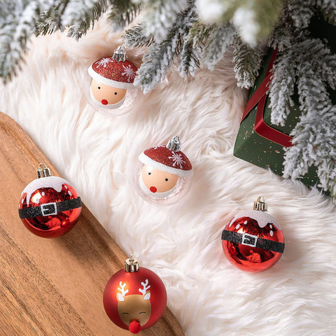Karaca Home Weihnachten Weihnachtsmann Baumschmuck-Set, 9 Teilig, 6 cm