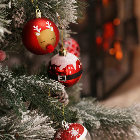 Karaca Home Weihnachten Weihnachtsmann Baumschmuck-Set, 9 Teilig, 6 cm