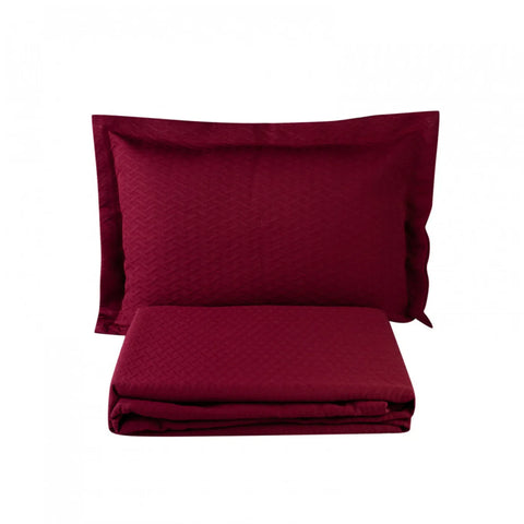 Karaca Home Charm Bold Einzelne Bettdecke Set, Burgundy