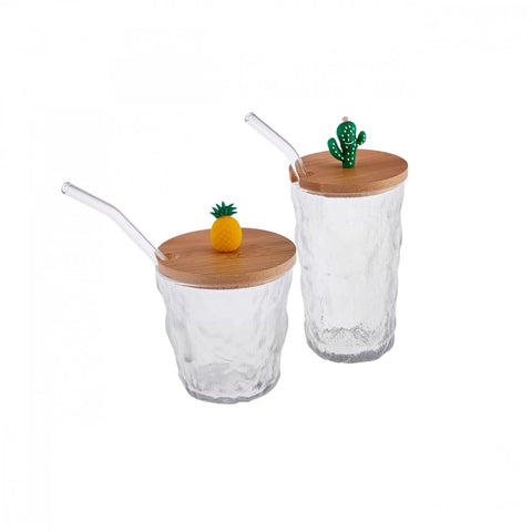 Karaca Glacier Strohhalm Becher Set, 2 Teilig