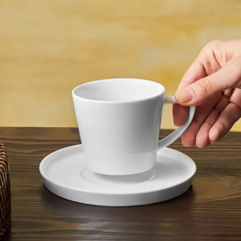 Karaca Salvare für 6 Personen Teetasse und Untertasse Set, 12 Teilig, New Generation Bone, 260 ml, Weiß