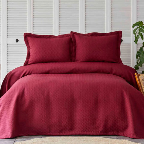 Karaca Home Charm Bold Einzelne Bettdecke Set, Burgundy