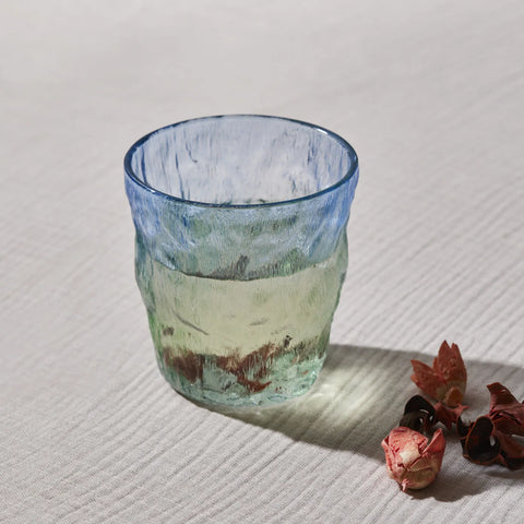 Karaca Gletscherwasser Glas, Blau Grün, 287 ml