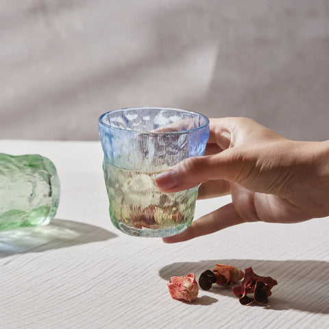 Karaca Gletscherwasser Glas, Blau Grün, 287 ml