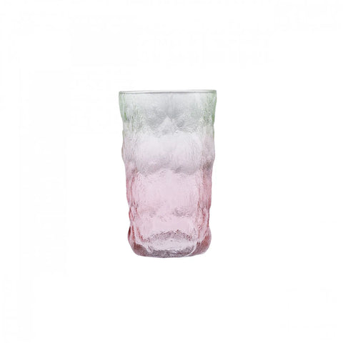 Karaca Glacier Getränke Glas, Rot Grün, 383 ml