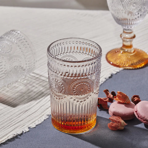 Karaca Sunflower Getränke Glas, Orange