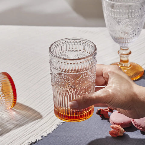 Karaca Sunflower Getränke Glas, Orange