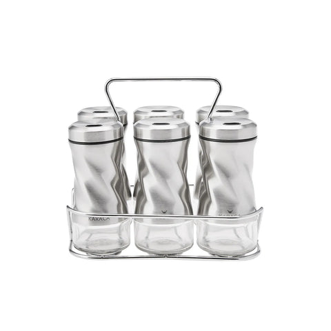 Karaca Tottori Gewürzset, 7 Teilig, Glas, Inox 