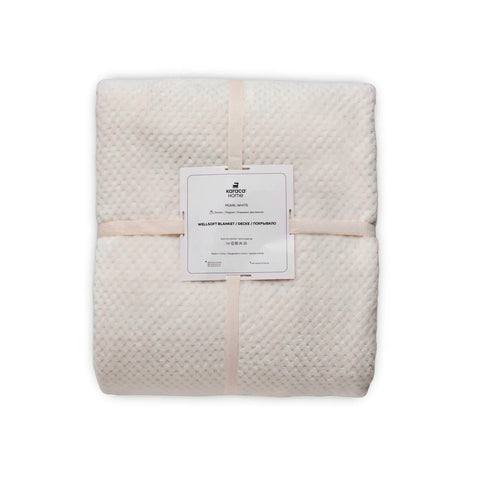 Karaca Pearl Baby Fleece Wellsoft Doppel Decke, Weiß
