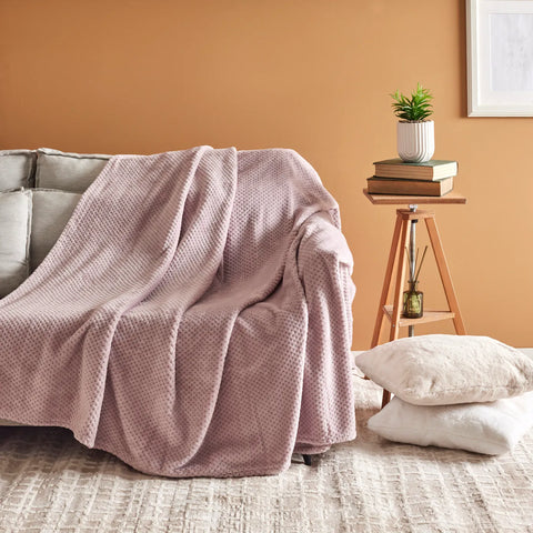 Karaca Pearl Baby Fleece Wellsoft Doppel Decke, Violett