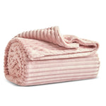 Karaca Ruby Stripe Wellsoft Doppel Decke, Rosa