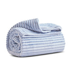 Karaca Ruby Stripe Wellsoft Einzel Decke, Blau