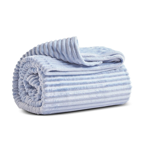 Karaca Ruby Stripe Wellsoft Einzel Decke, Blau